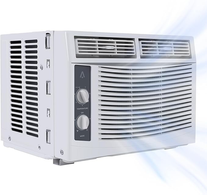 5000 BTU Window Air Conditioner AC Cools for Rooms150 Sq Ft with Manual Control
