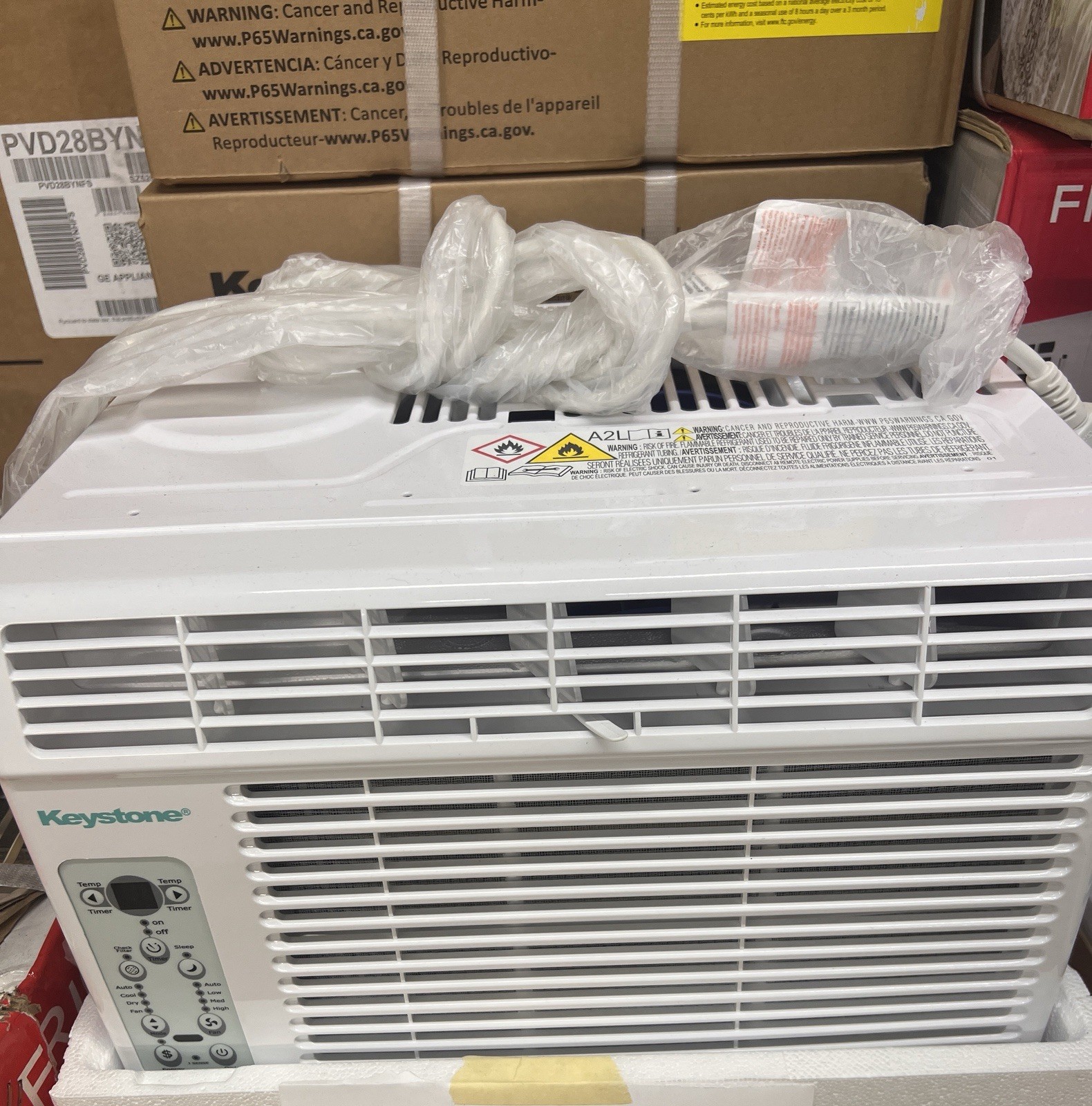 Keystone 5,000 BTU 115V Window-Mounted Air Conditioner with Follow Me LCD Remote