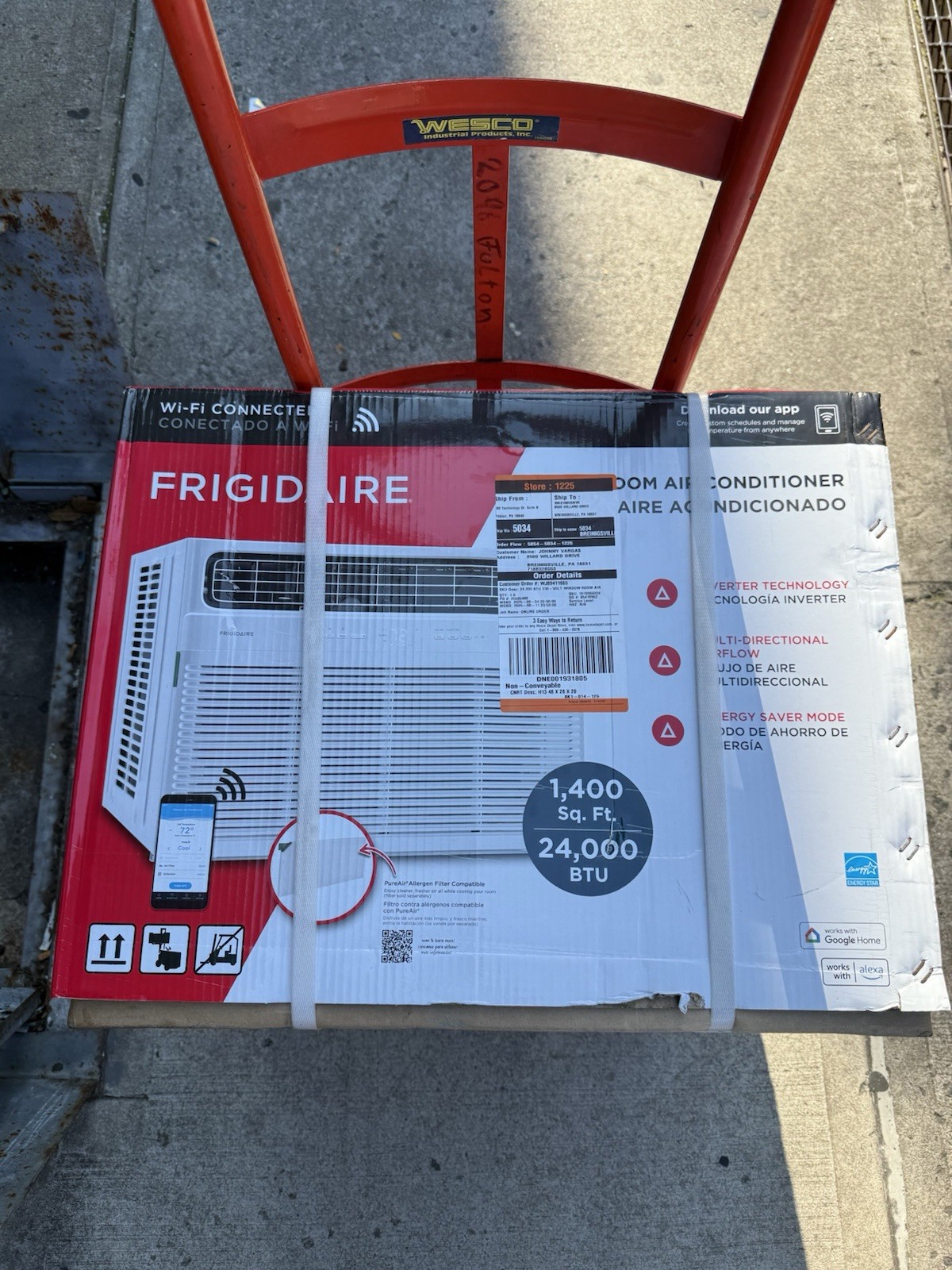 Frigidaire 24,000 BTU 230 Volt Inverter Technology Window Air Conditioner Wi-Fi