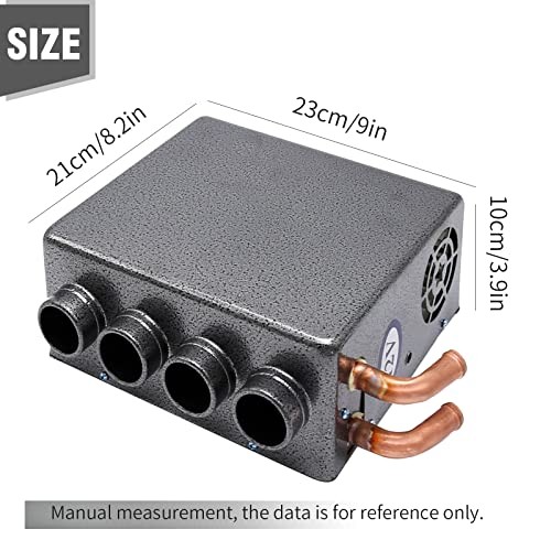 12V Car Auxiliary Heater, 4 Ports Universal Underdash Compact Auxiliary
