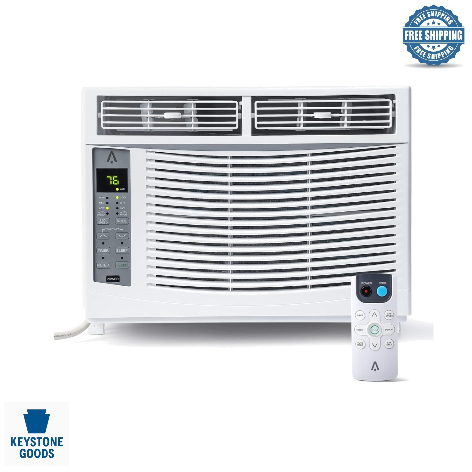 6000-BTU Wi-Fi Window Air Conditioner for Up to 250 sq ft