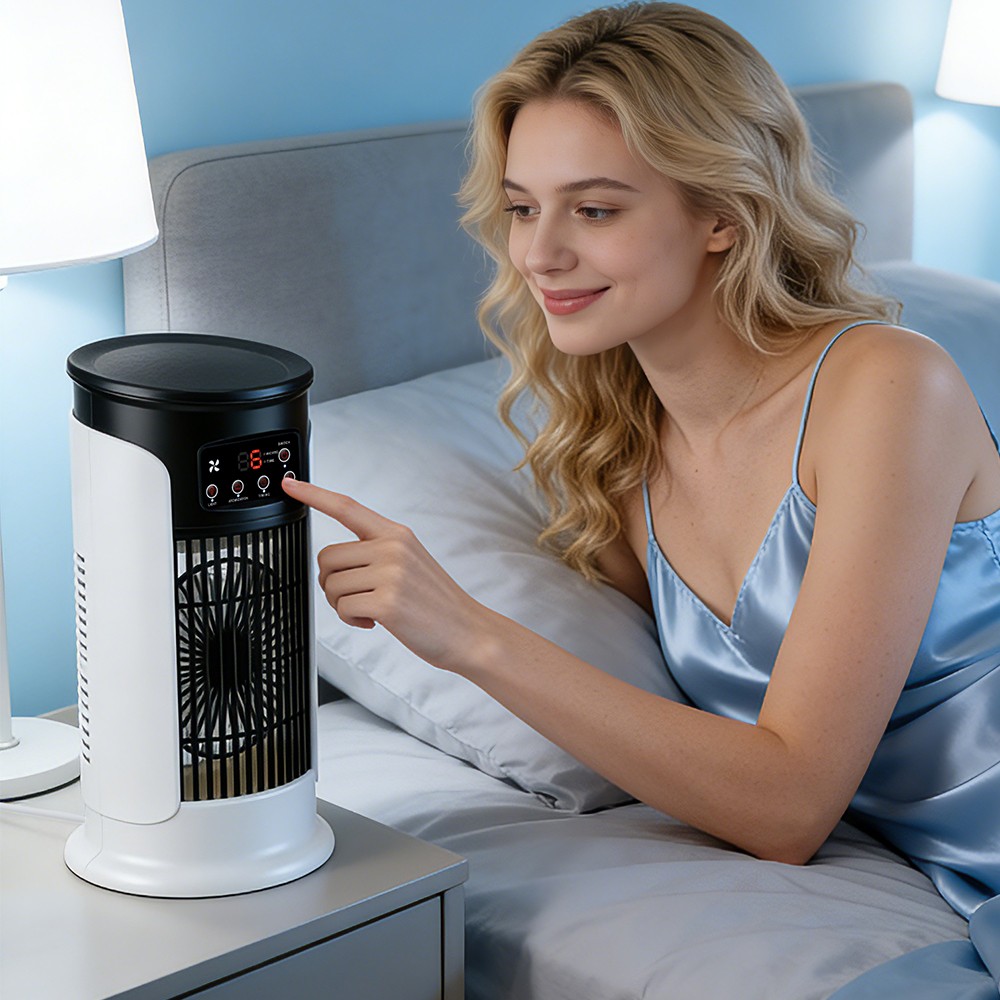 6-Speeds Portable Air Cooler Fan 300ML Water Tank Ice Cold Cooling Conditioner