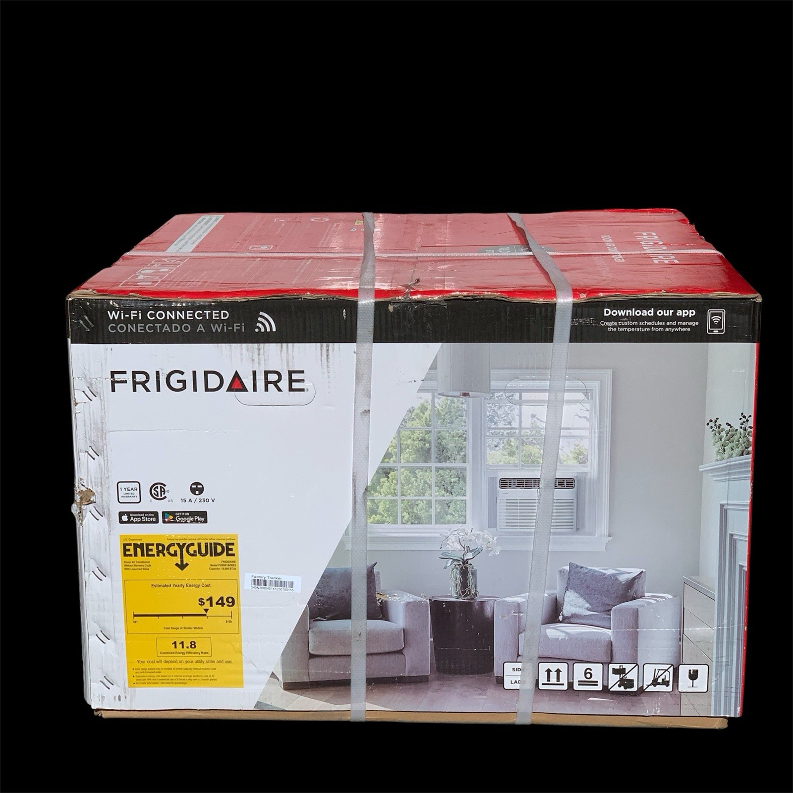 Frigidaire 18,000 DOE BTU 230VOLT Window Air Conditioner with Remote and Wi-Fi