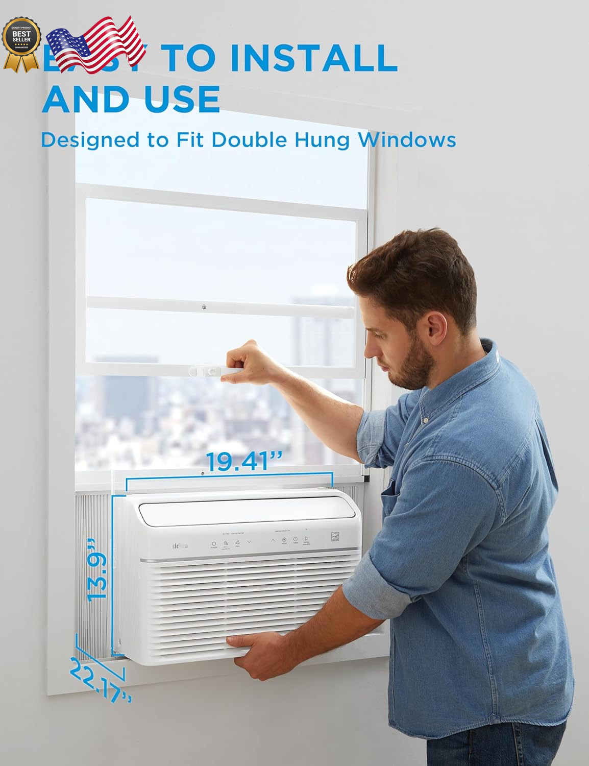 Midea 12,000 BTU Window Air Conditioner w/ Heat 550 Sq Ft Smart Inverter Control