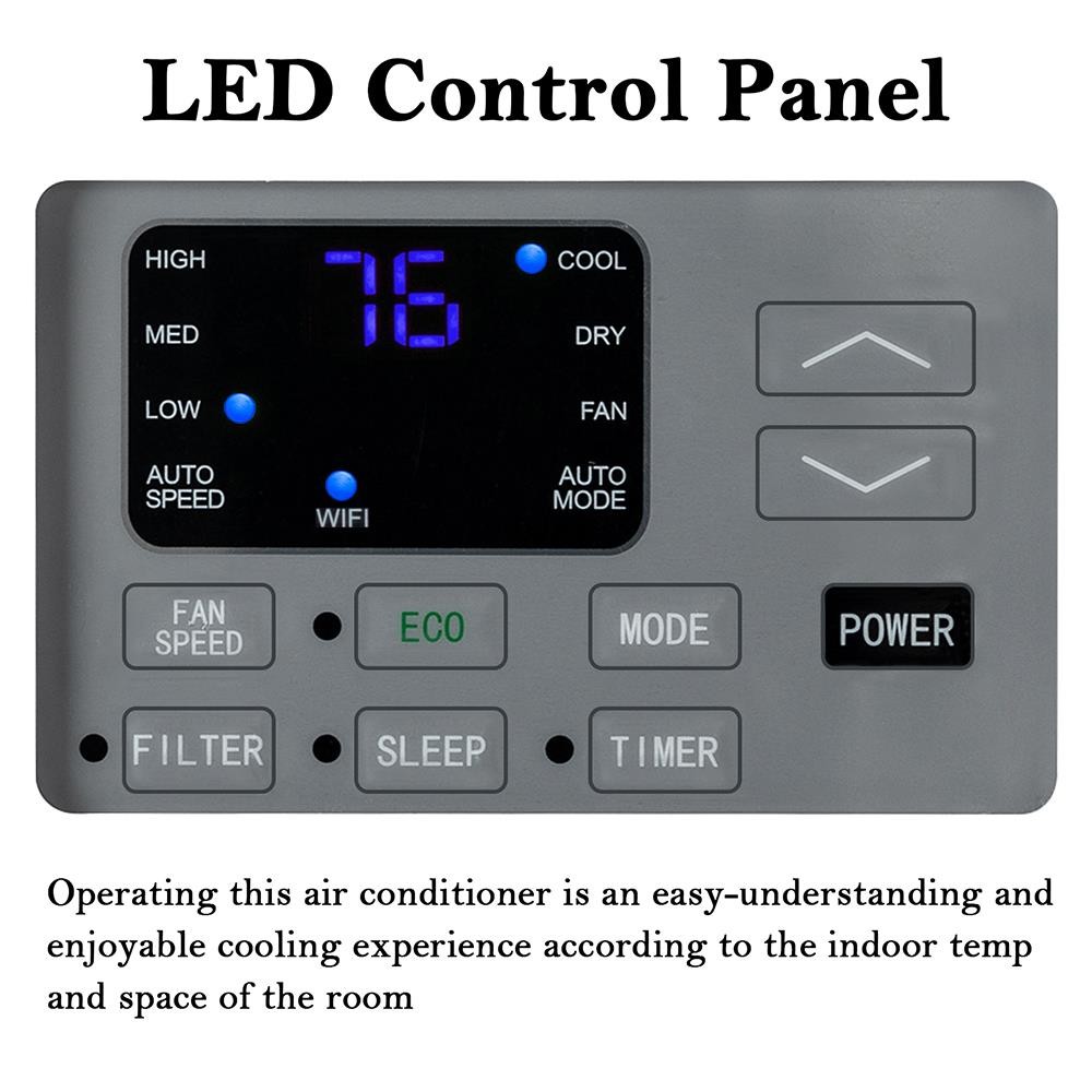 Zokop 8000 BTU – 14000 BTU Window Air Conditioner AC Unit Remote Apartment Home