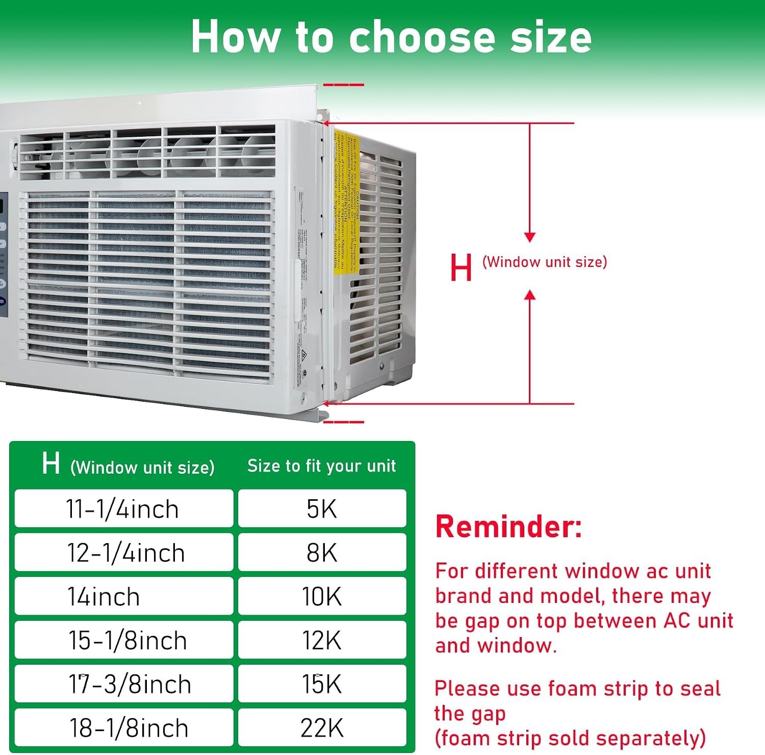 Replacement Window AC Side Panels & Frames