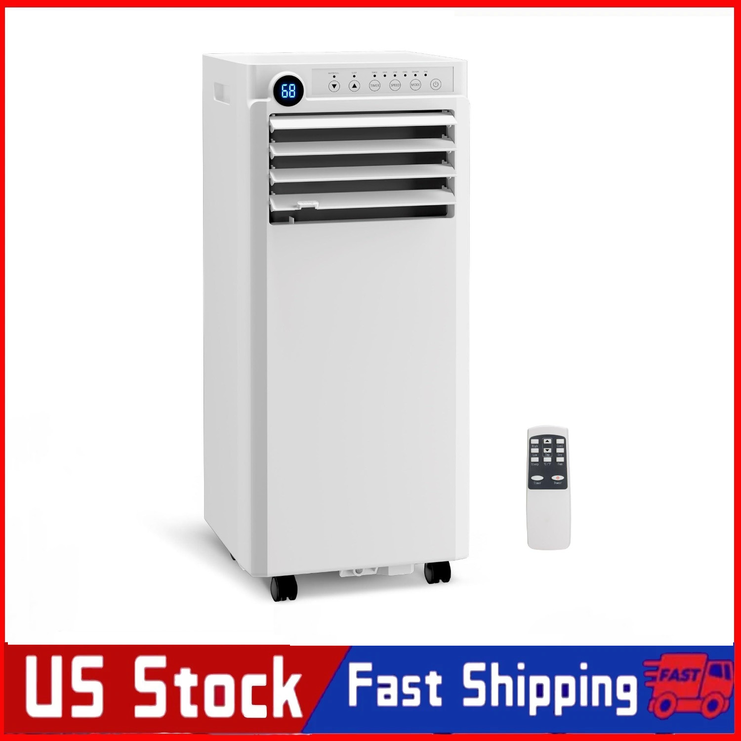 Portable Air Conditioner 10000 BTU / 8000 BTU AC Unit Cooling Dehumidifier & Fan
