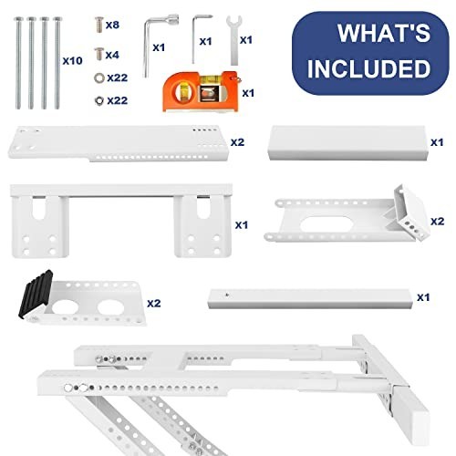 Universal Window Air Conditioner Support Bracket – No Drill, Heavy Duty Steel, F