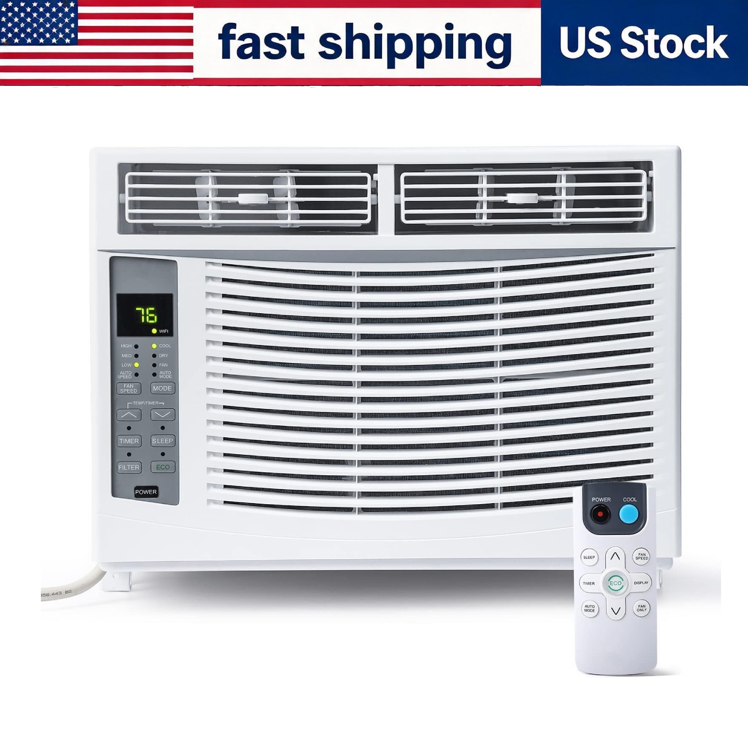 Window Air Conditioner 6000 BTU Smart 115V Fast Cooling Energy Saving Dehumidif