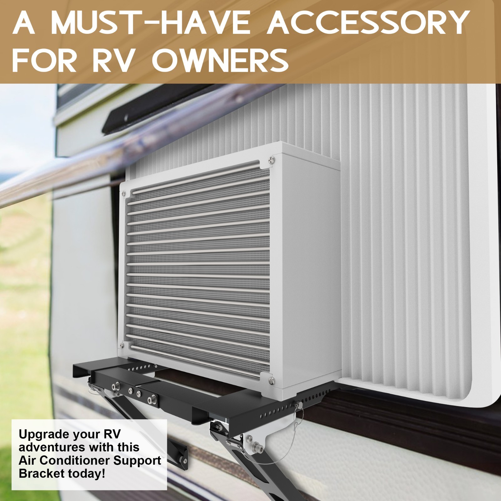 Adjustable Window AC Bracket,Upgraded Conditioner Support Bracket No Drill