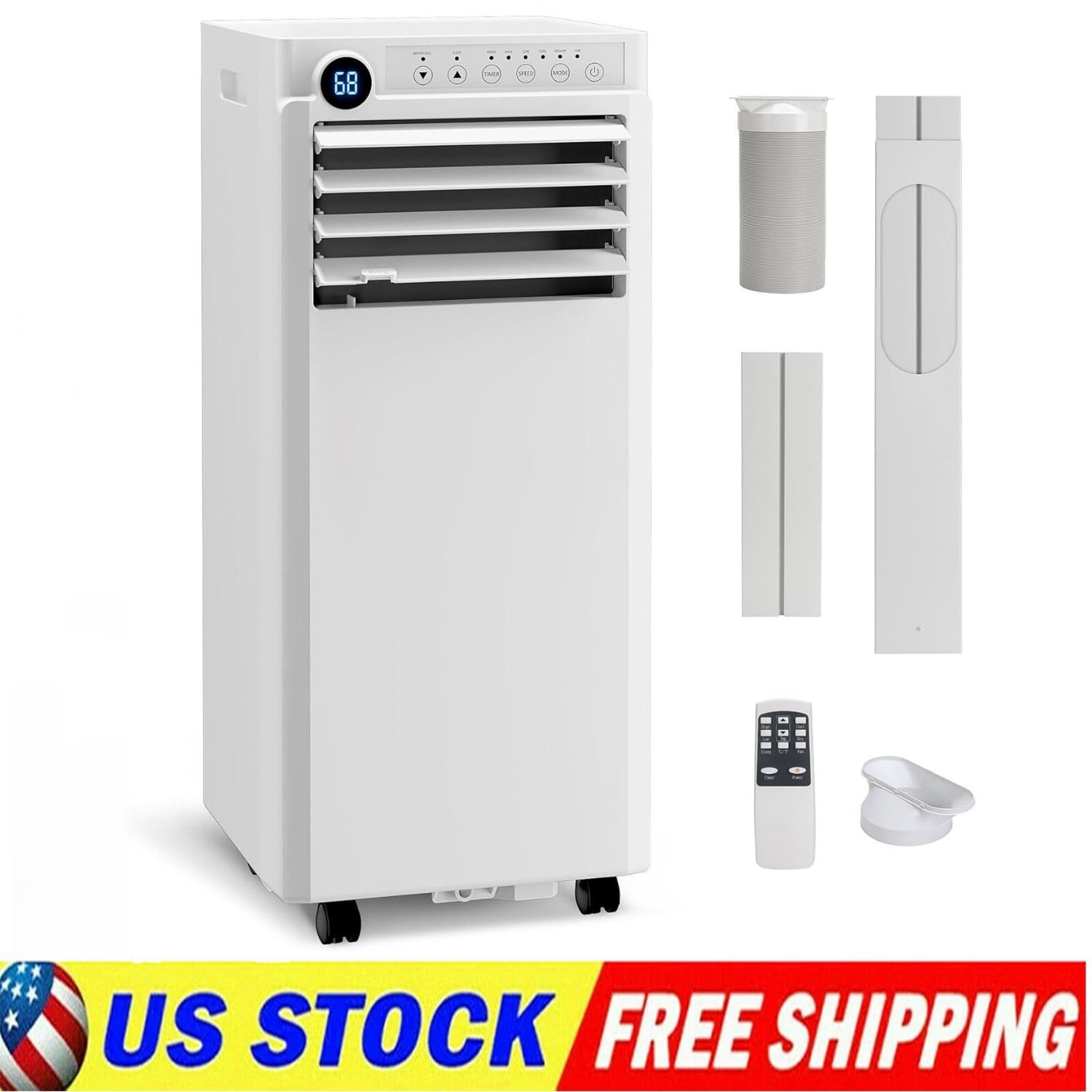 Portable Air Conditioner 8000/ 10000 BTU Portable AC Unit, Cool Fan & Dry LED