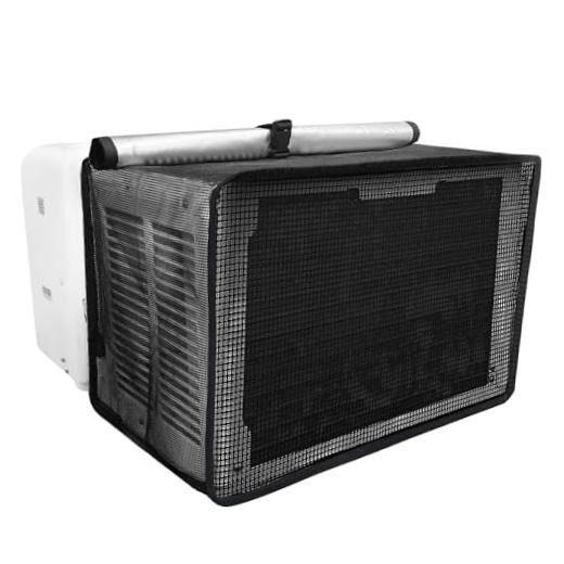U-shaped Window Air Conditioner Cover: Black (Upgraded Black Top Cover)