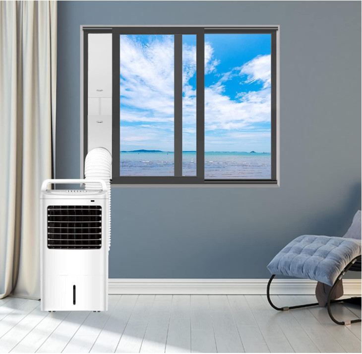 Portable AC Window Vent Kit with 5 Inch Hose Seal Panels for Sliding Windows