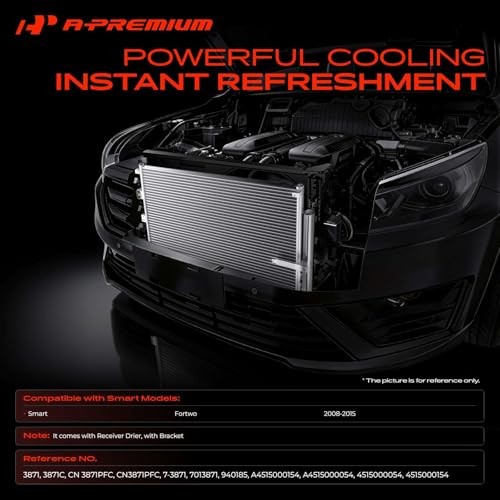 Air Conditioning A/C Condenser Compatible with Smart Fortwo 2008-2015 L3