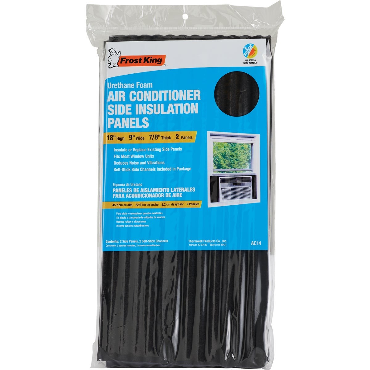 Frost King 9 In. W. x 18 In. H. Charcoal Side Air Conditioner Insulating Panel