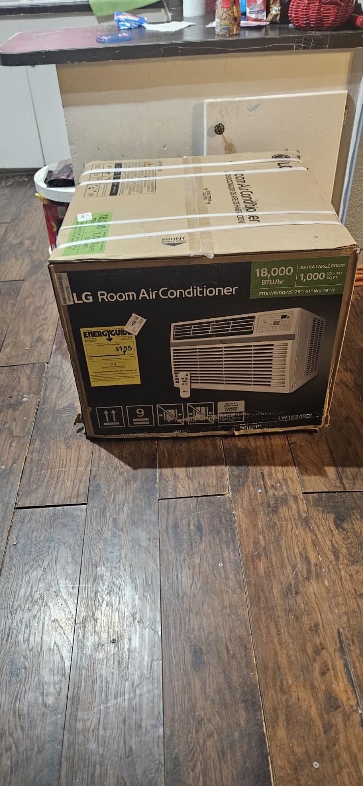 LG LW1824RD 18,000 BTU Window AC 230V R32 Remote/Timer White