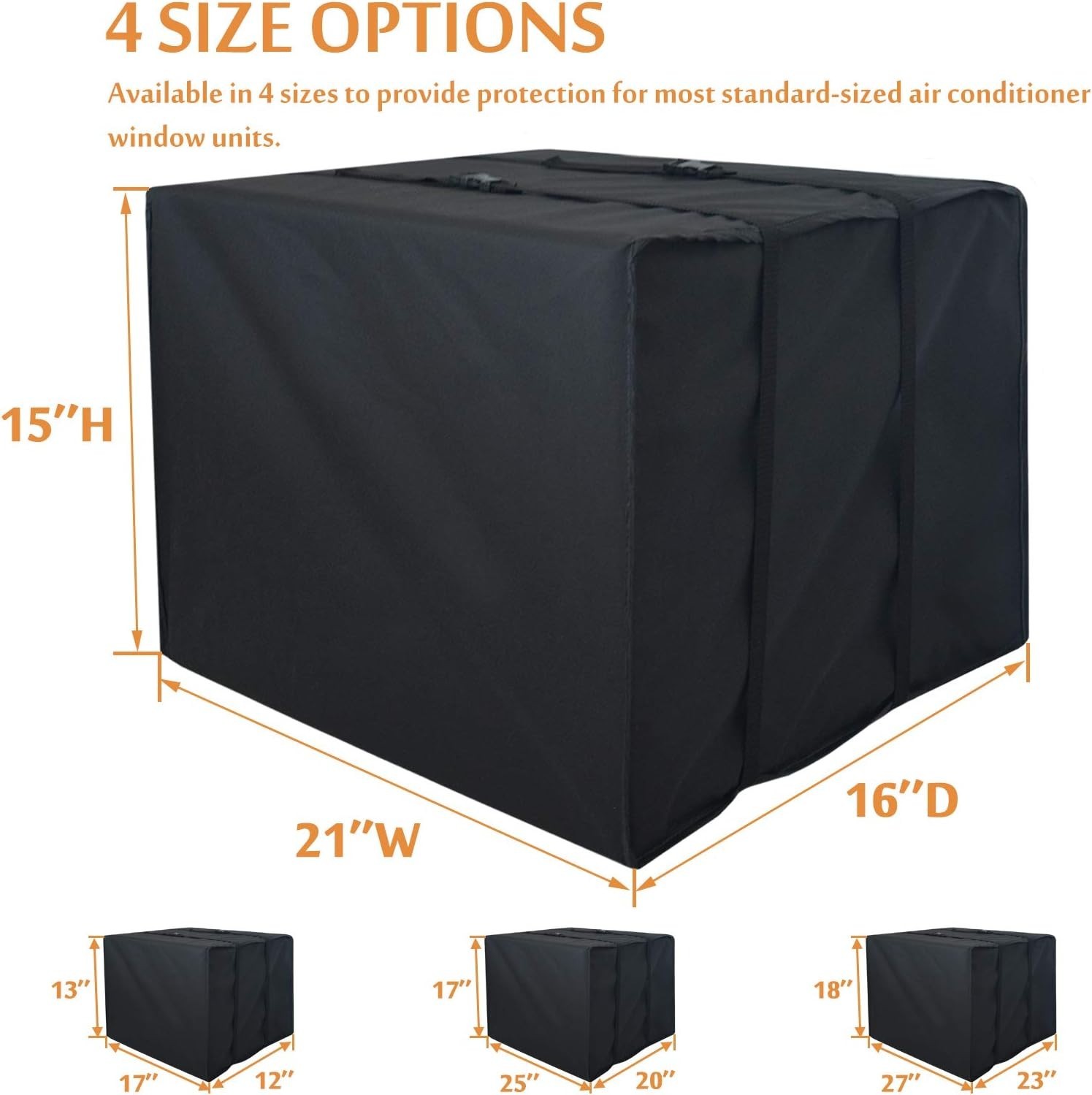 Window Air Conditioner Cover Small Waterproof 420D Polyester Outdoor Protection