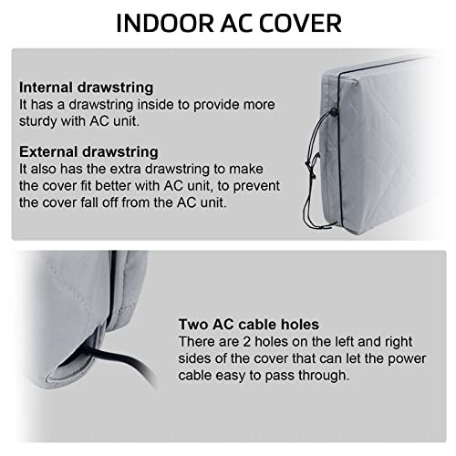 2 Pack Indoor Outdoor Window Air Conditioner Cover Adjustable Window AC Large