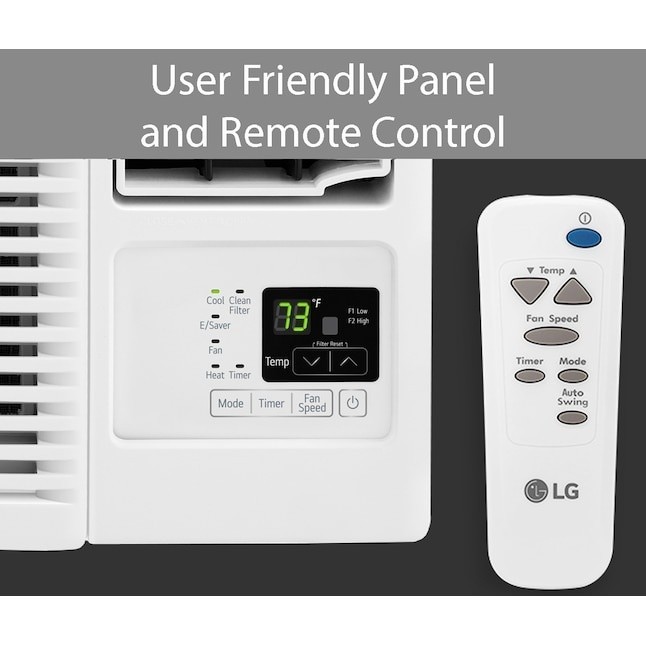 LG 12,000-BTU 230V Window Air Conditioner w/ Heater & Remote for Large Rooms