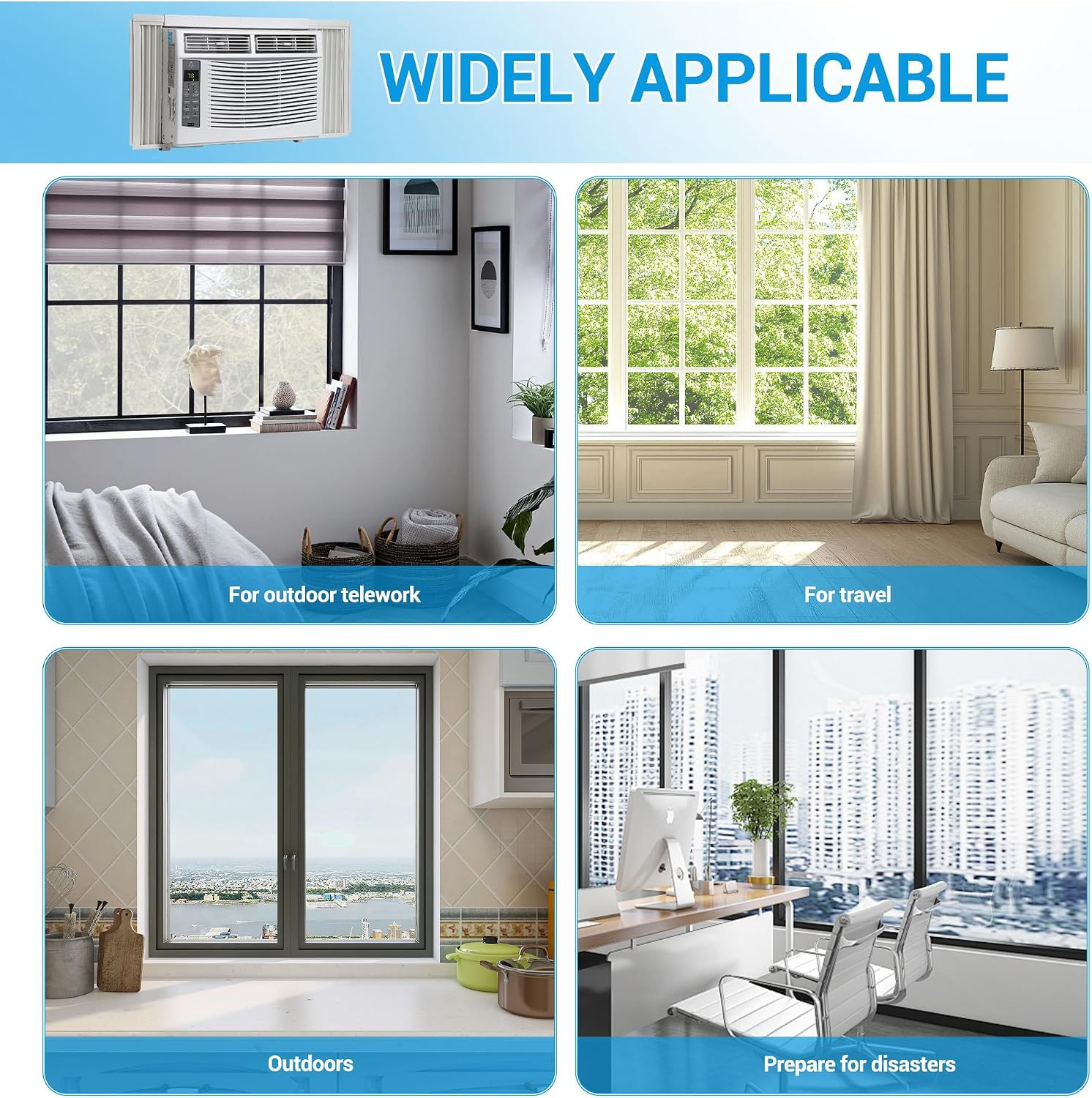 6000-BTU Window Air Conditioner up to 250 Sqf | Remote Control, Cool & Fan Funct
