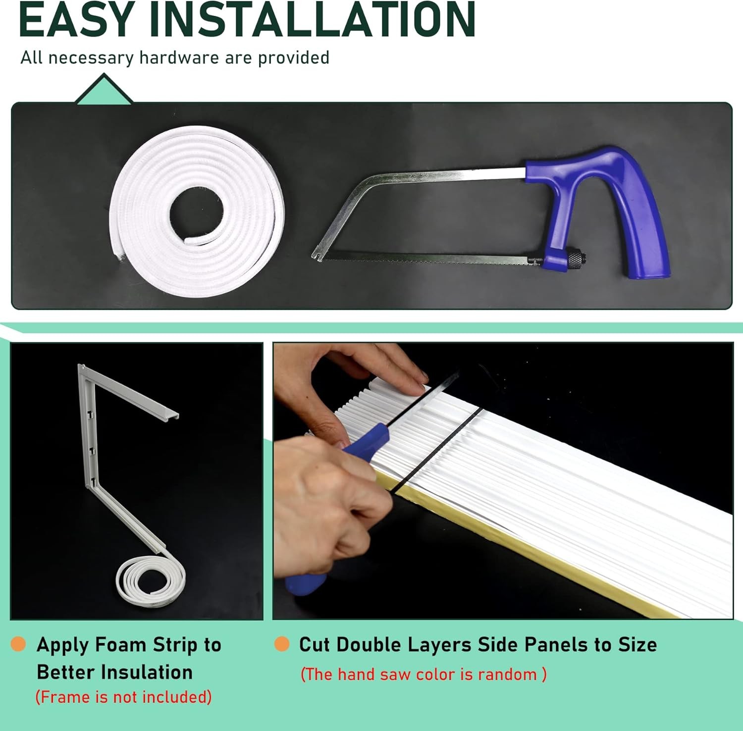 Window Air Conditioner Side Panels with Double Layers Adjustable Insulation AC
