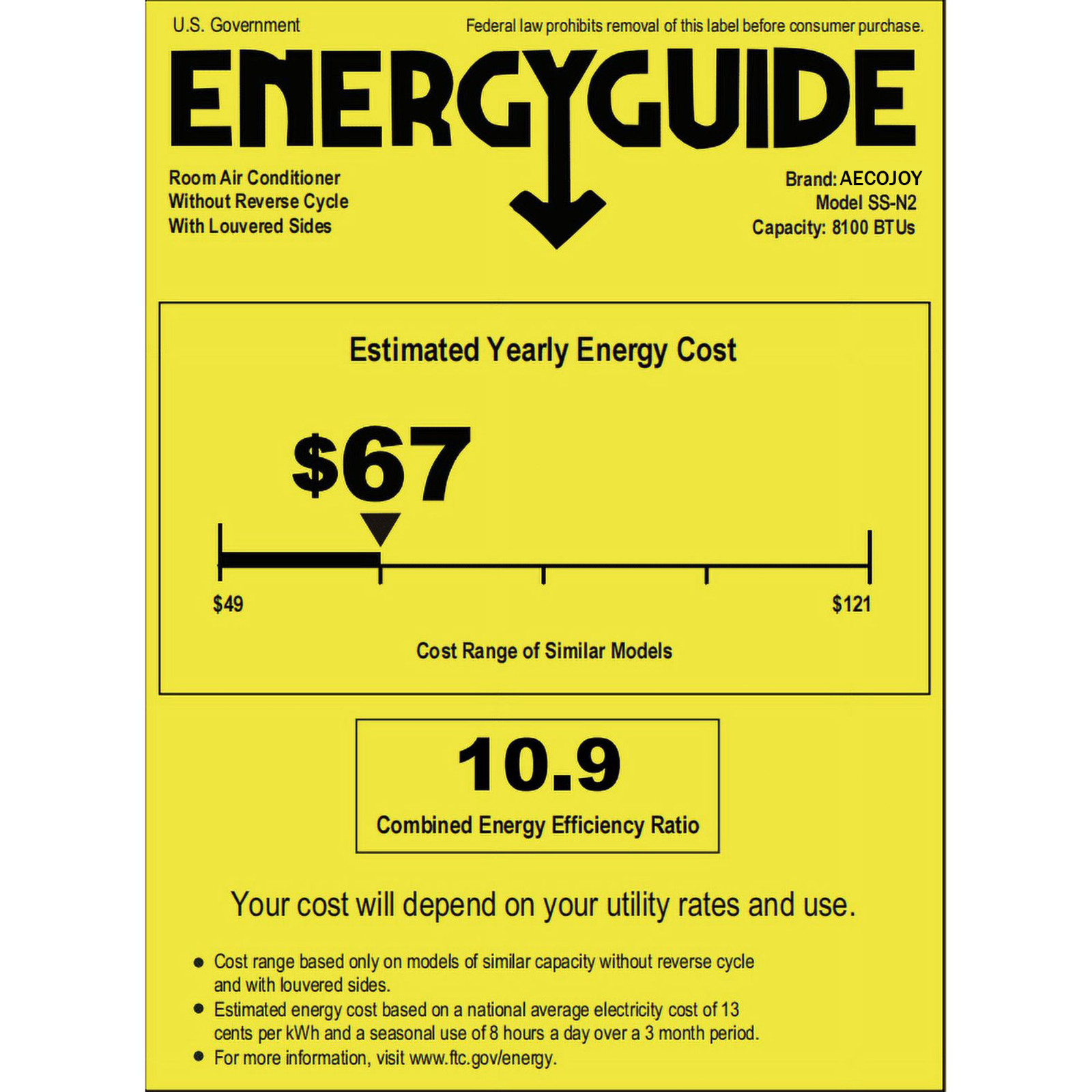 12000 BTU ASHRAE Window Air Conditioner, Energy-Saving Window AC Unit 350 Sq. Ft