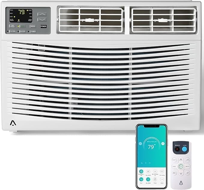 10000 BTU Window Air Conditioner AC w/ Remote Cools Rooms 3 Cooling & Fan Speeds