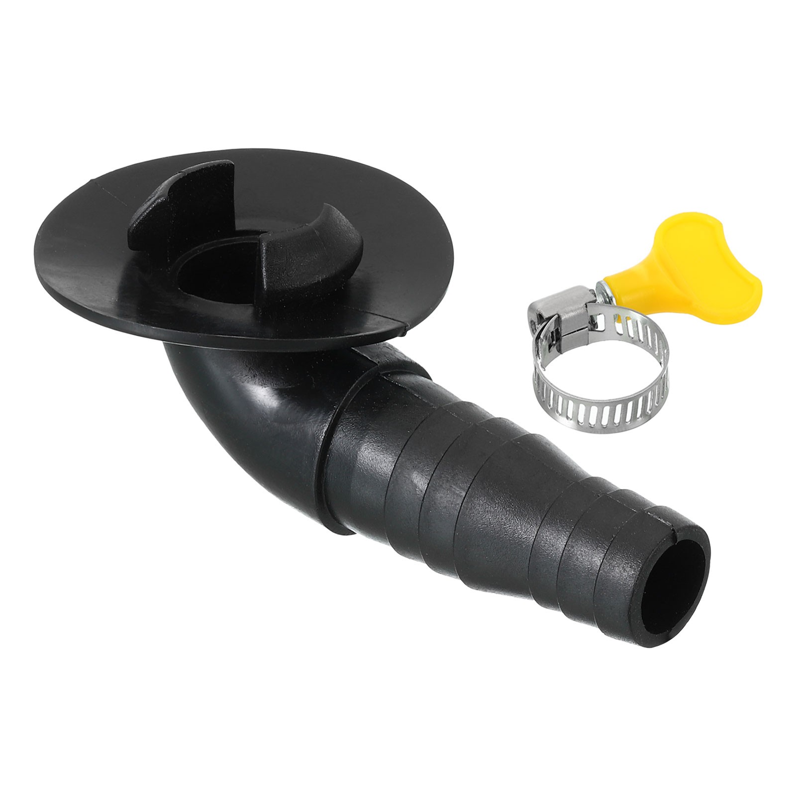 1pcs 20mm Air Conditioner Drain Hose Connector with Clamp, Black Style 8