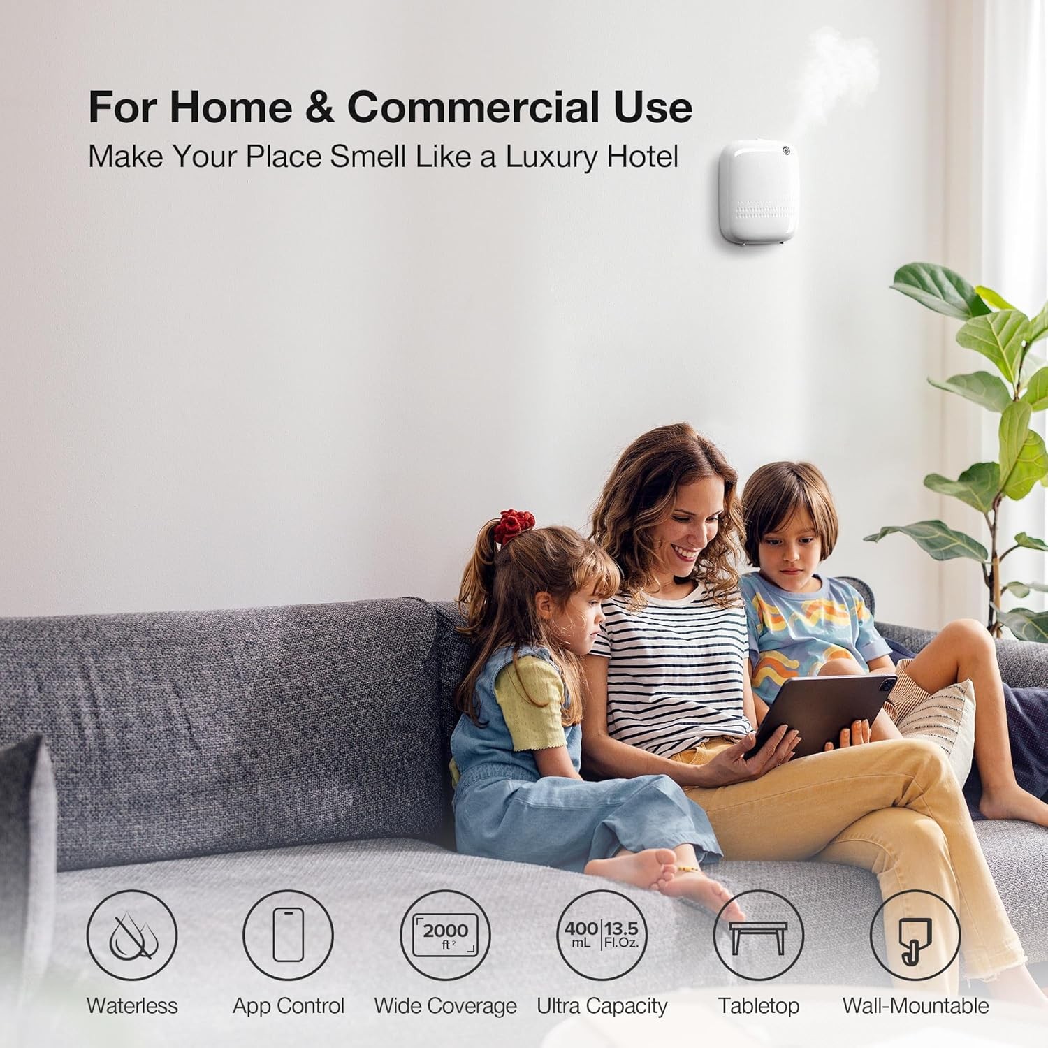 Waterless Essential Oil Diffuser Cold Air Diffuser Smart Scent Air Machine Home