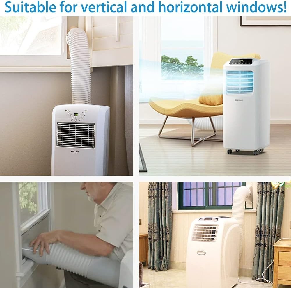 Portable A/C Window Kit, 5.1″ Diameter, 51″ Hose