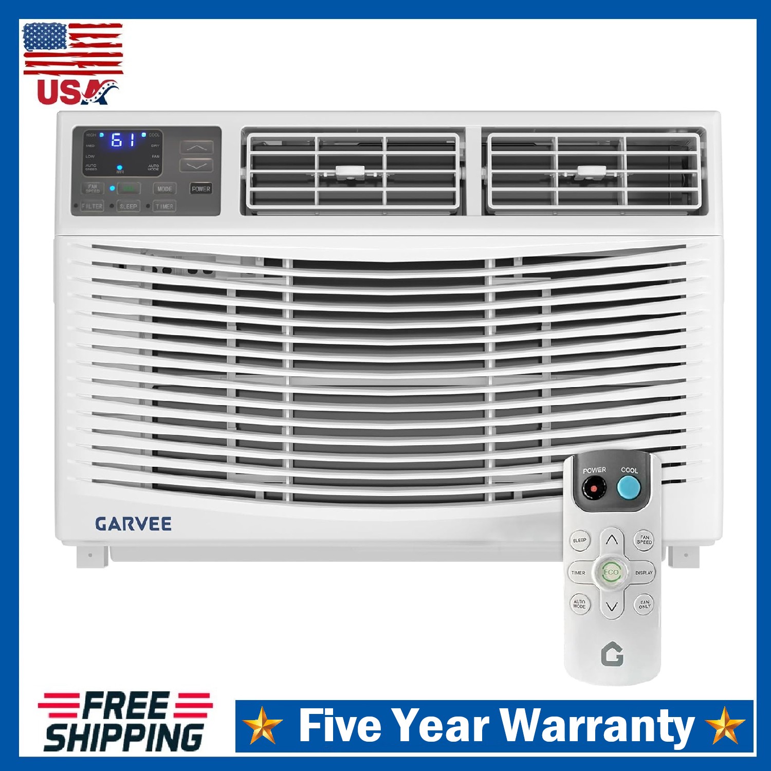 10000 BTU Window Air Conditioner, Indoor AC Unit for Bedroom Office ,24H Timer