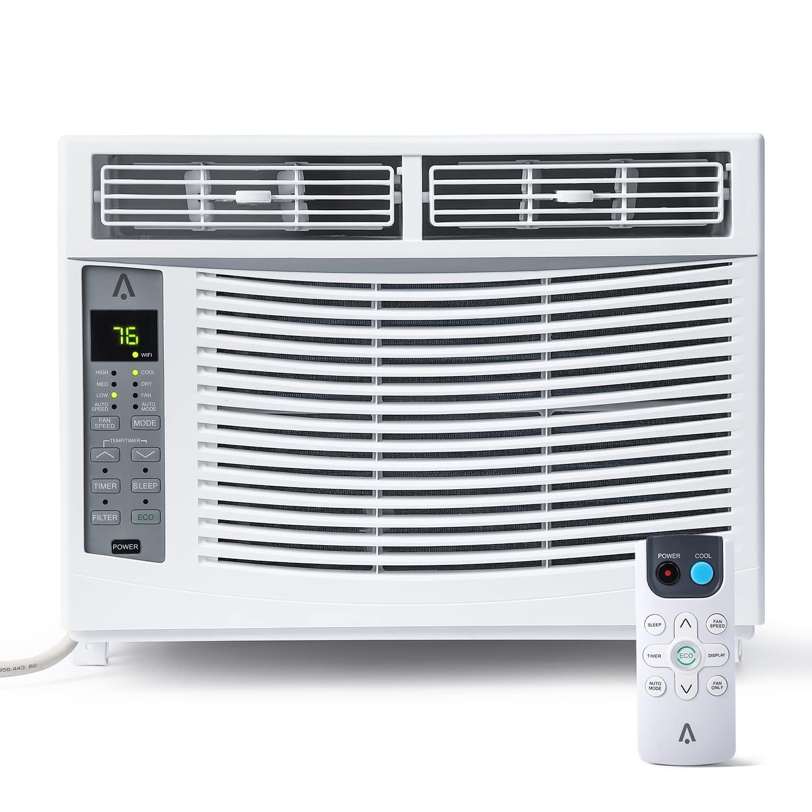 6000 BTU Window Air Conditioner Window AC Unit with Remote & WiFi App Control
