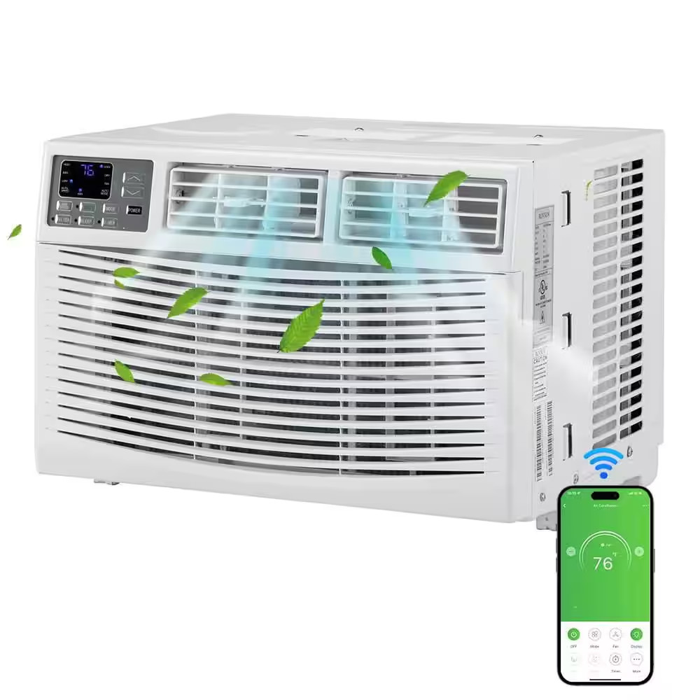 10,000 BTU (DOE) BTU Window Air Conditioner Cools 450 Sq. Ft. with Remote Contro