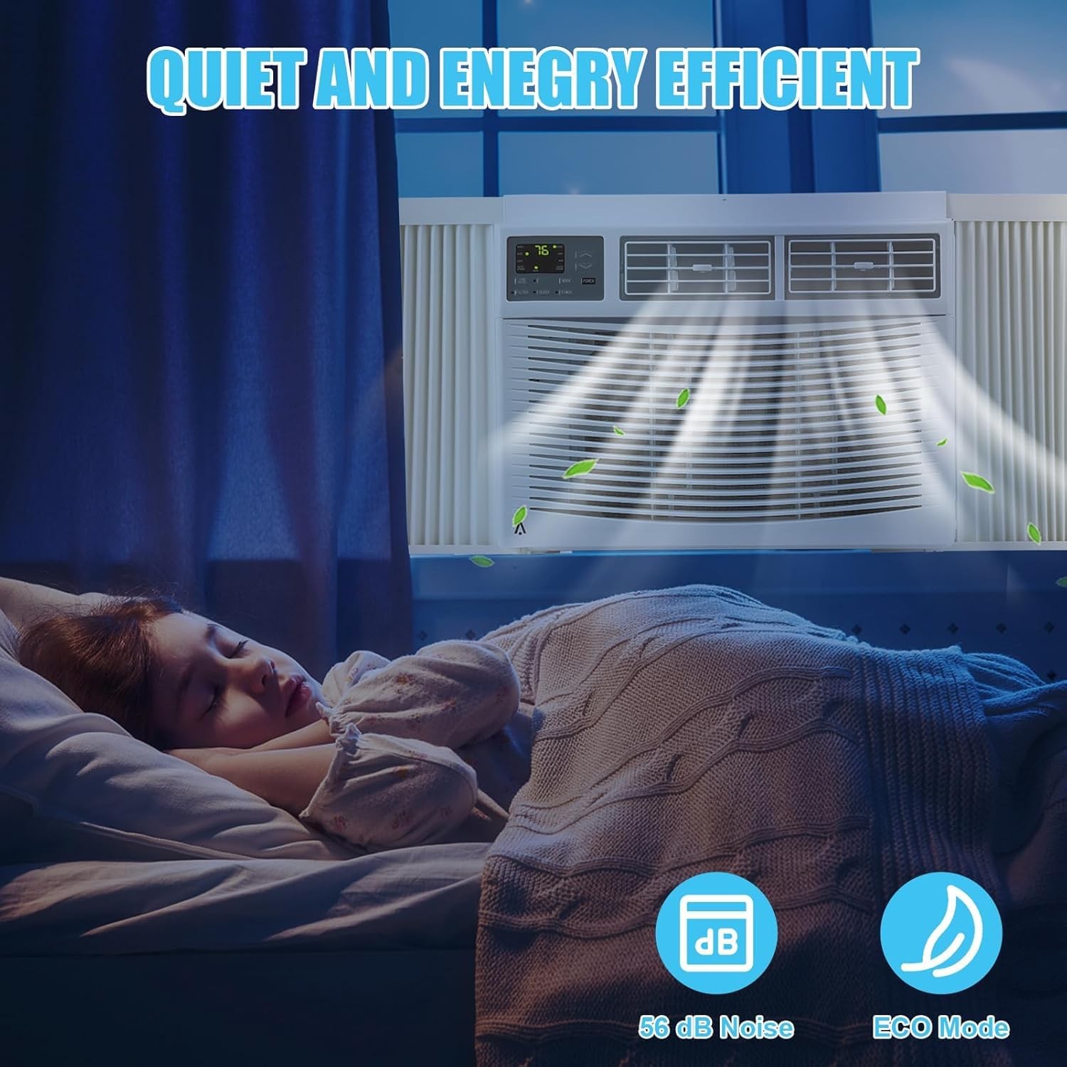 12000 BTU Window Air Conditioner 3-in-1 Cooling Fan & Dehumidifier Remote