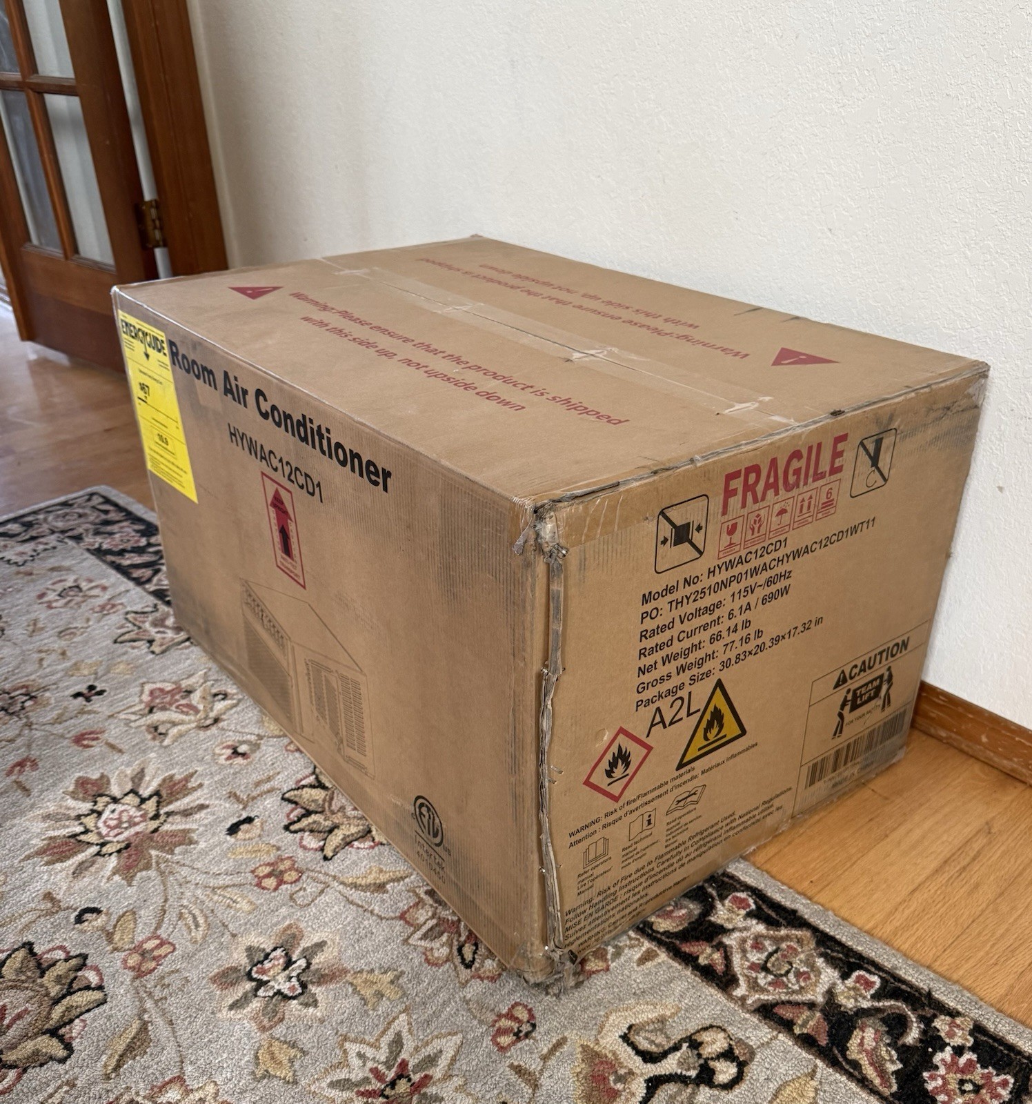 U Shaped Window Air Conditioner 12,000 BTU 550 sq ft NEW SEALED