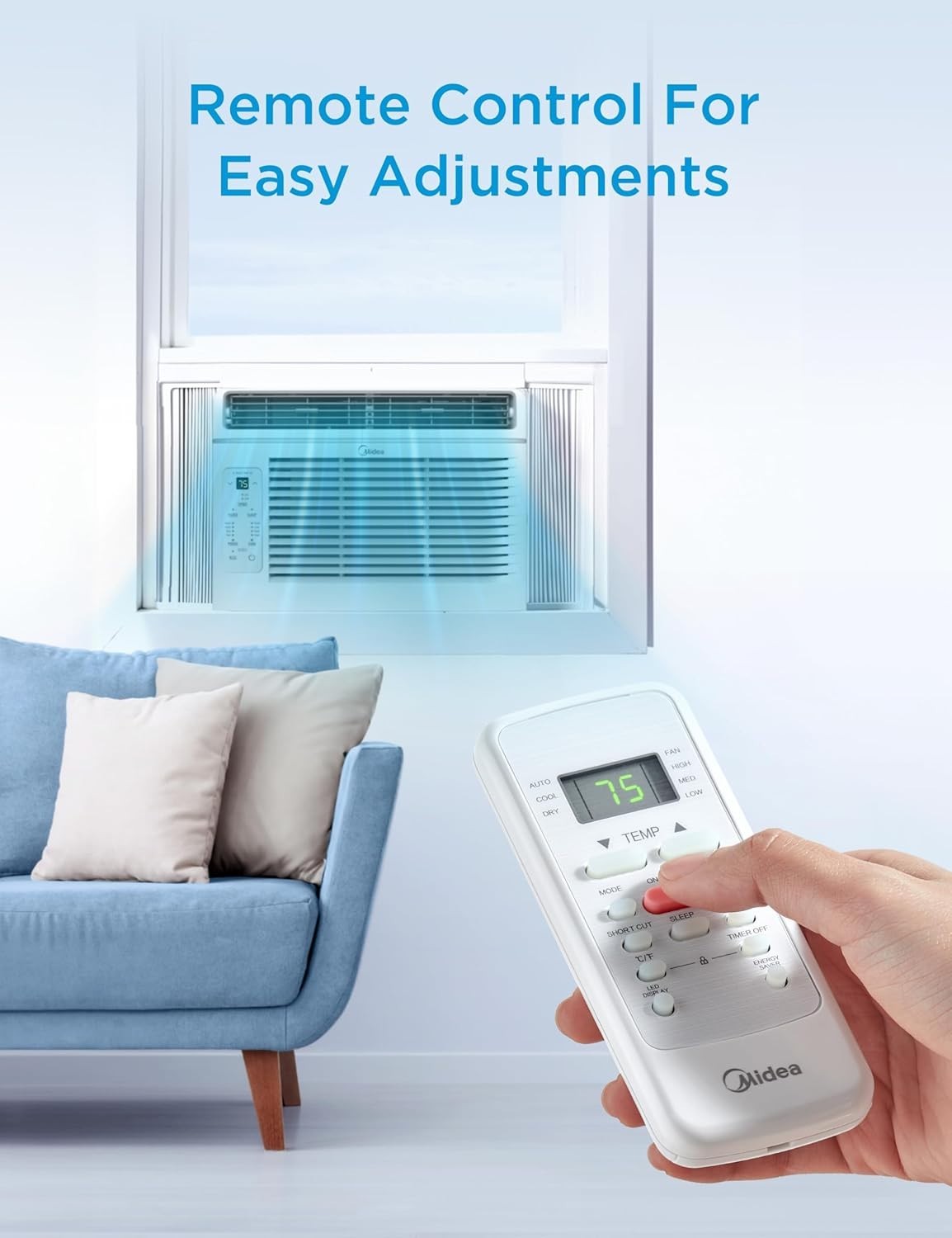 6,000 BTU Window Air Conditioner, 3-in-1 Cool/Fan/Dehumidifier Window AC Unit…