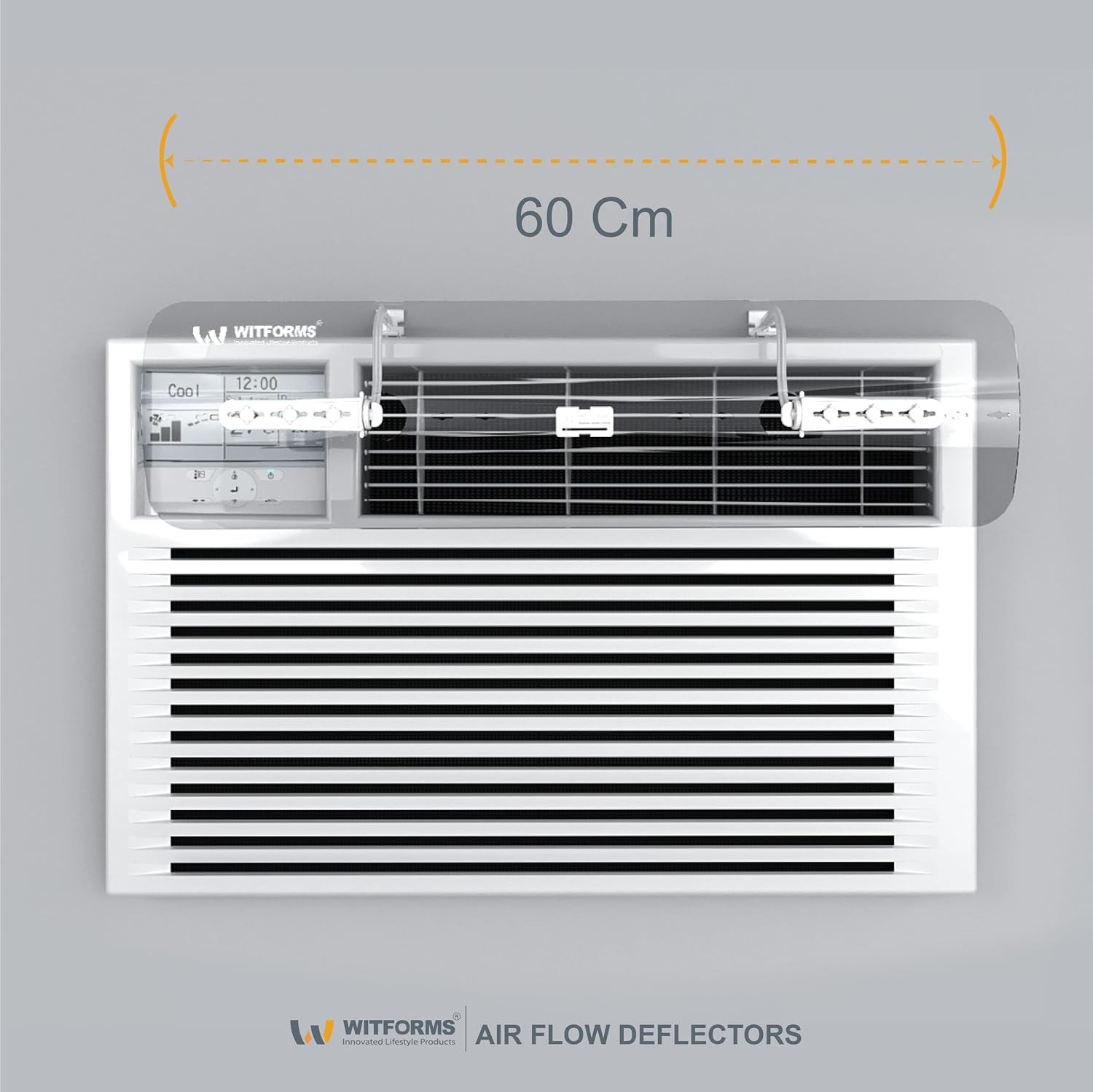 WITFORMS Window AC Air Deflector – 24″ Length for TOP VENT Window Units ONLY – T