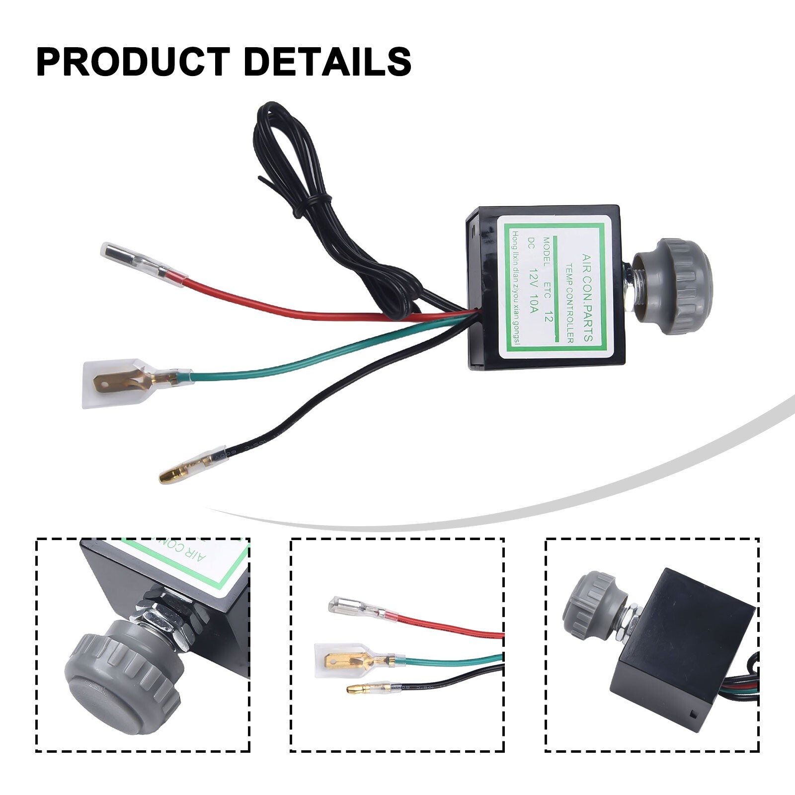 12V 10A Car Air Conditioner Electronic Thermostat Switch Temperature Control Aut