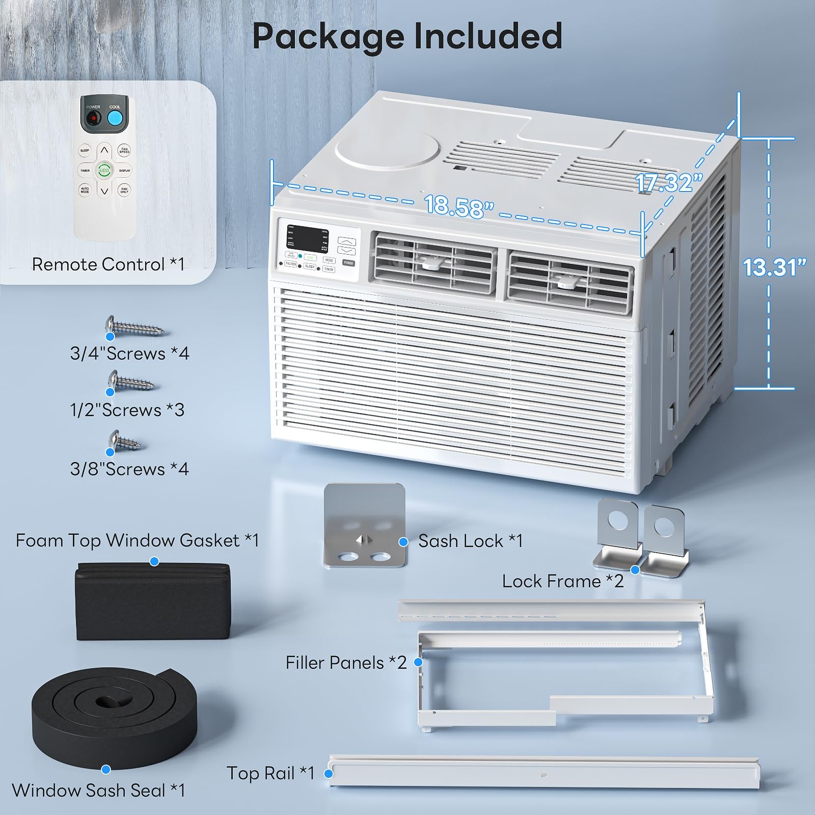 ZAFRO 10000 BTU Window Air Conditioner Unit Cools Up to 450 Sq.Ft.,Window AC …