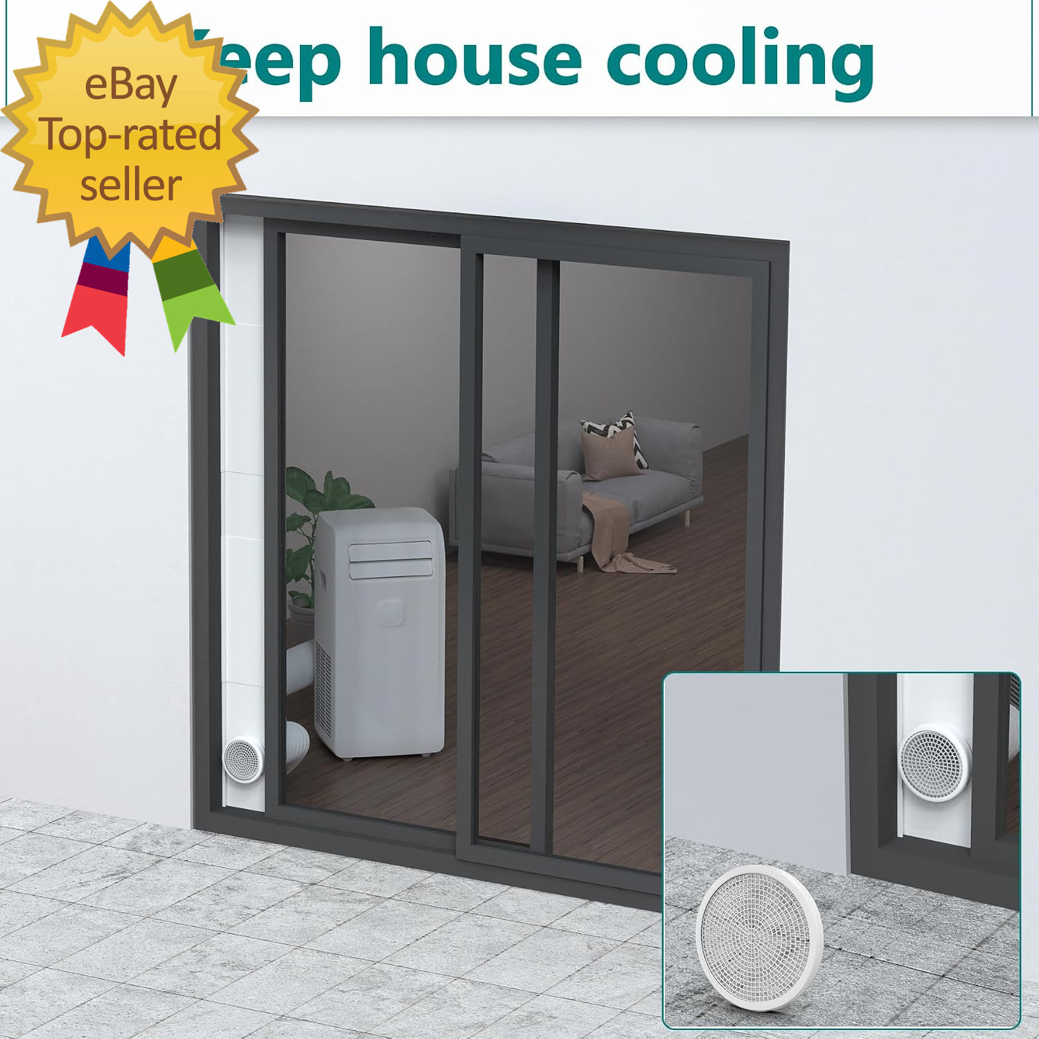 Sliding Door Kit for Portable Air Conditioner,Adjustable Seal Panels for Portabl
