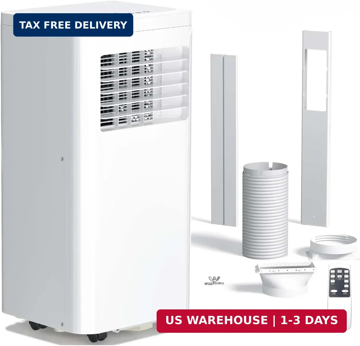 10000 BTU Portable Air Conditioner 4 Modes 550Sqft Remote Window Kit Set