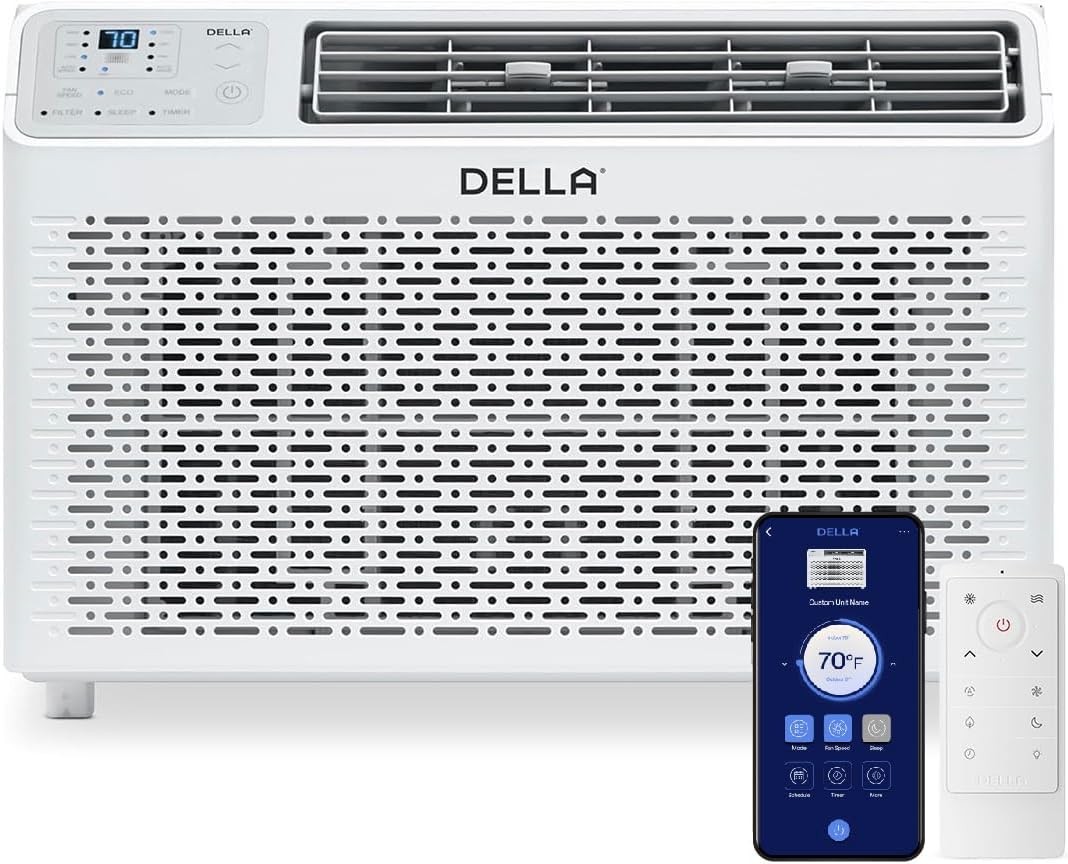 10000 BTU Energy Saving Window Air Conditioner Work W/ Alexa Cools Up to 450 Sq.