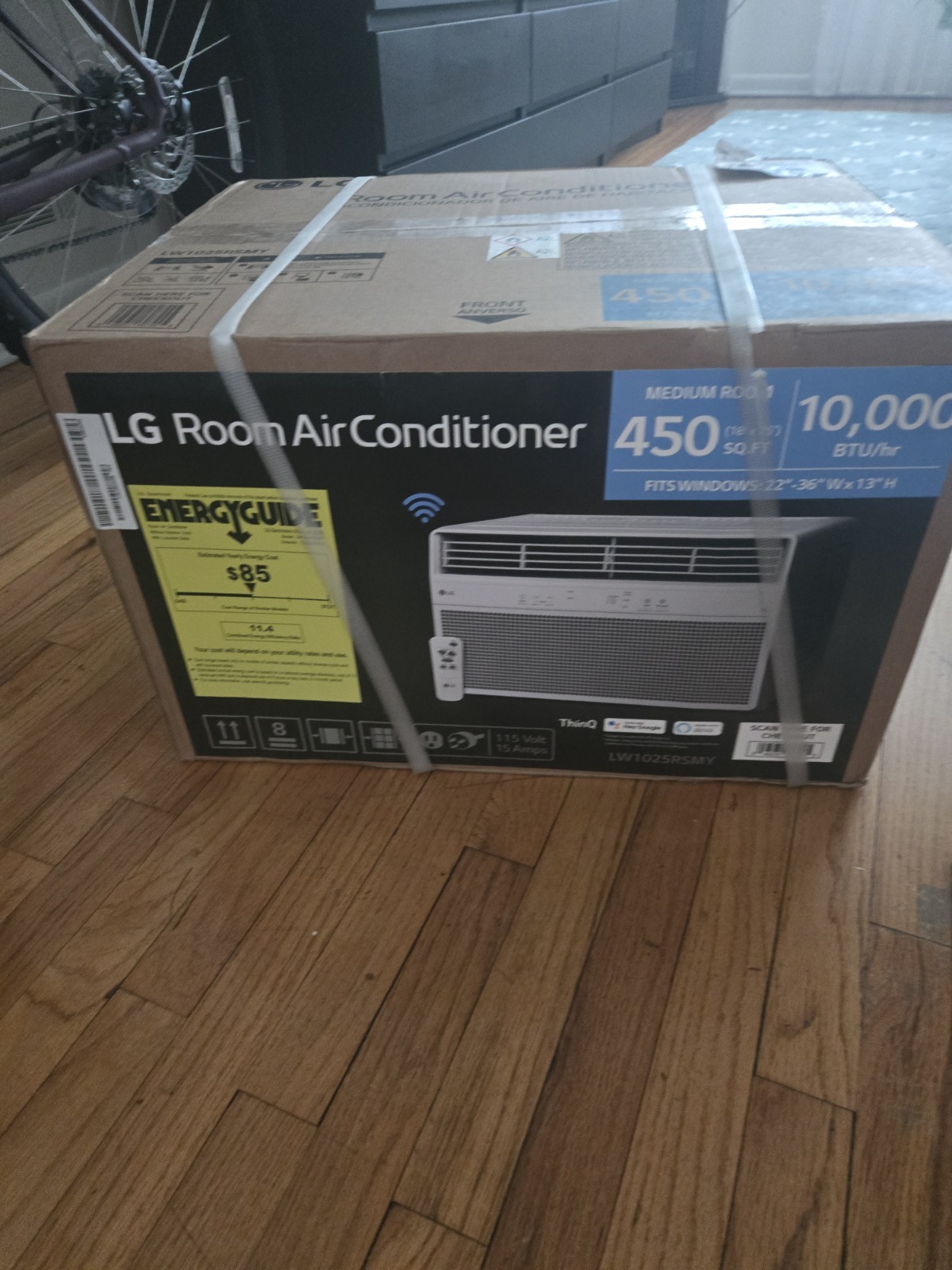 LG 10000 BTU 450 Sq Ft Window Air Conditioner with Remote Control