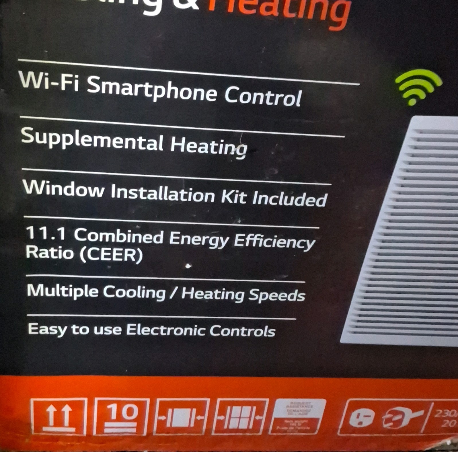 LG LW1823HRSM 18,000 BTU Window AC w/Heat Wi-Fi Remote Alexa/GA 230/208V