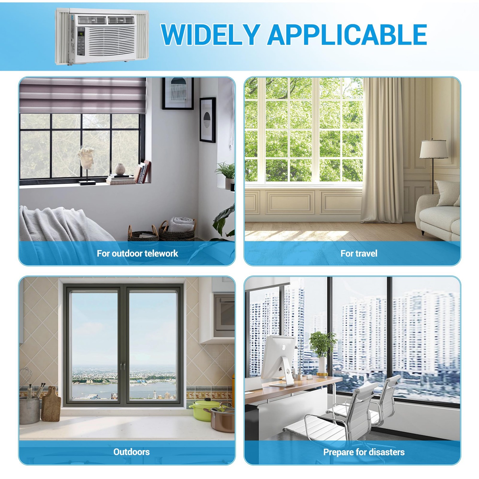 Aires Acondicionados Para Cuarto De Ventana 5000 BTU Digital Con Control Remoto