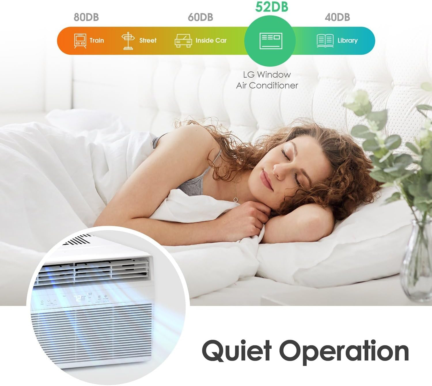 LG 8,000 BTU Window Air Conditioner with Dehumidifier, 115V, Window AC for Mediu