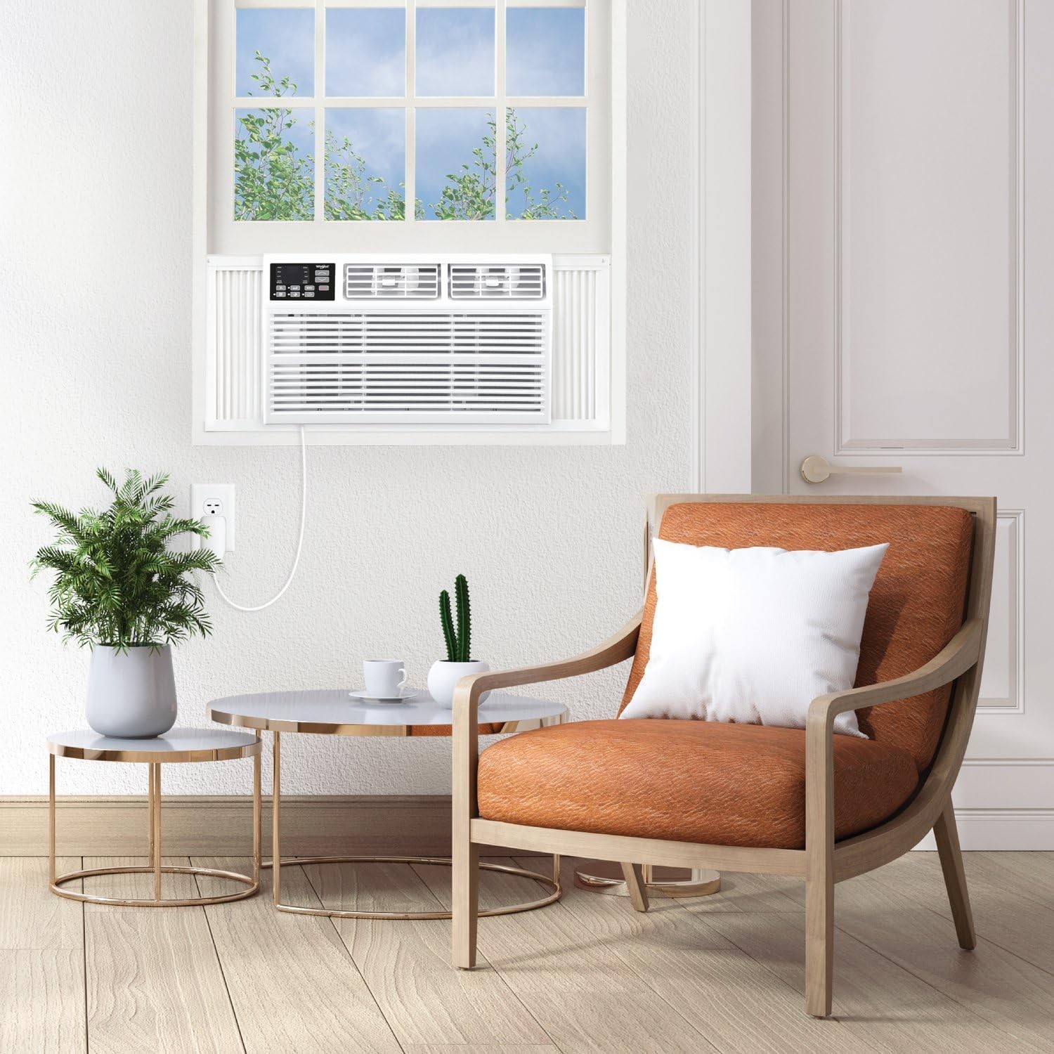 Whirlpool 18,000 BTU 230V Window AC w/Supplemental Heat Rooms up to 1000 Sq Ft