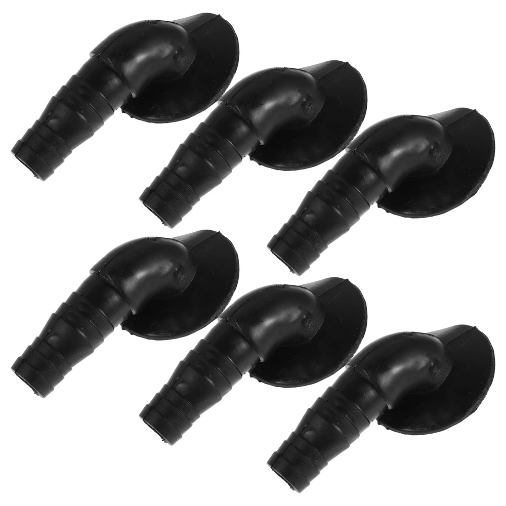 6Pcs Black PVC Ac Drain Hose Elbow Adapter Easy Install Water Pipe Connector