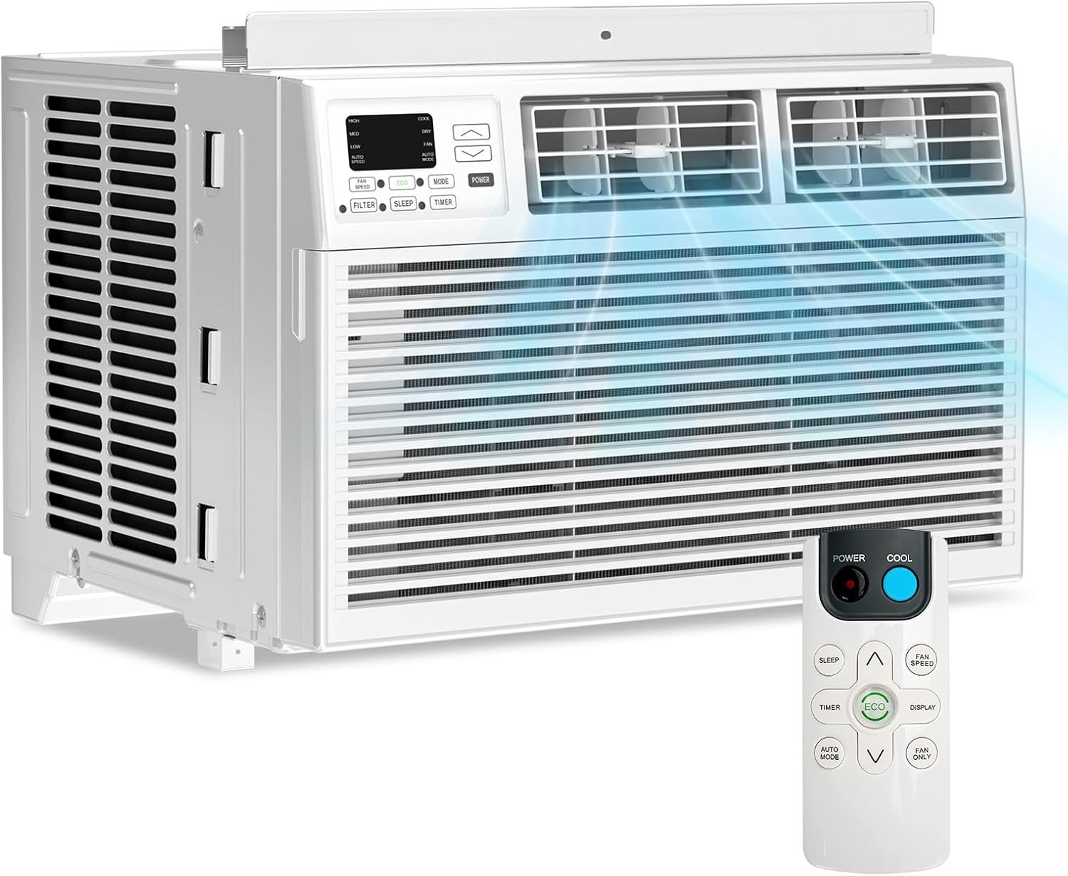 8000 Btu Window Air Conditioner,Ac Window Unit up to 350 Sq.Ft,24H Timer,Remote