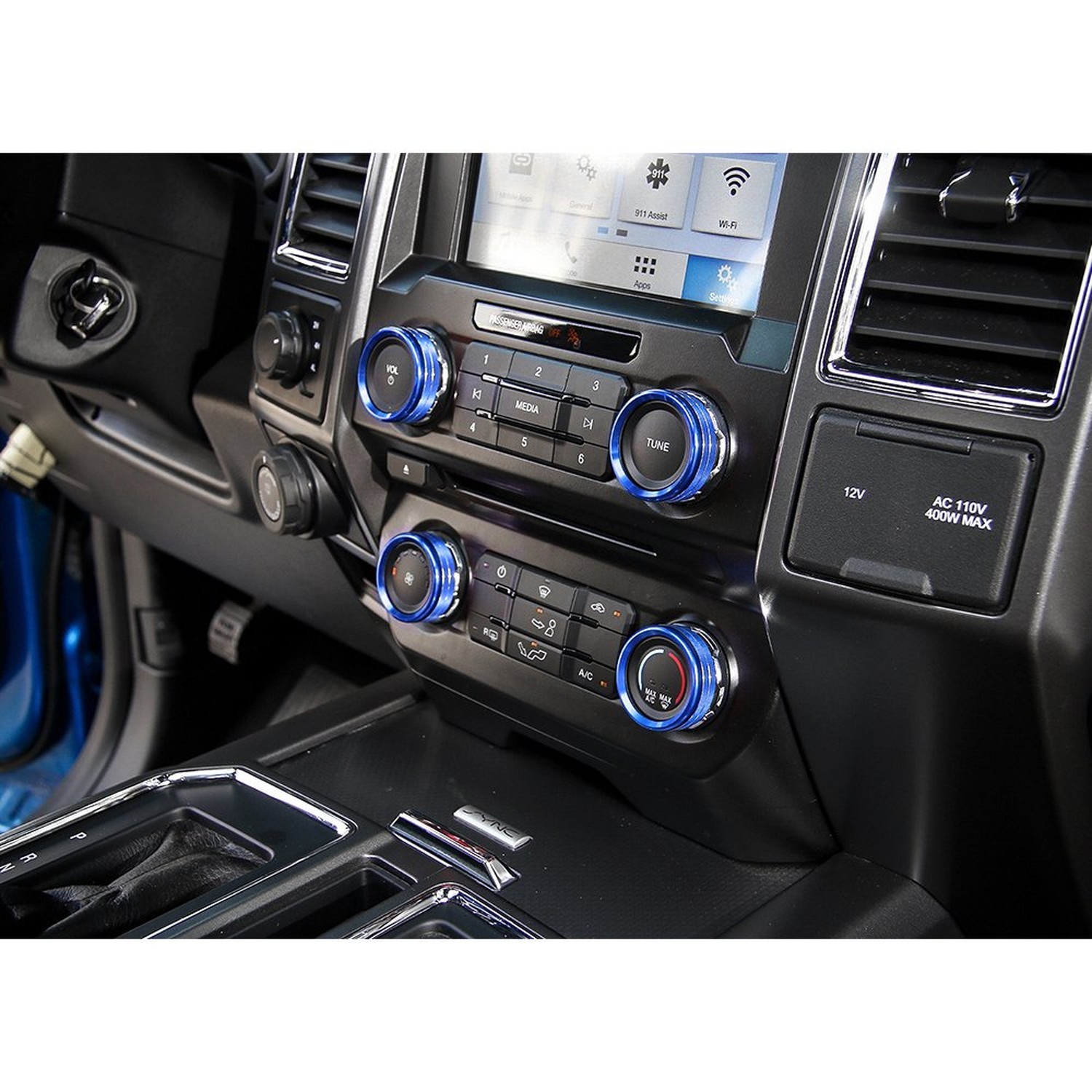 Keptrim for F150 Air Conditioner Switch AC VOL Knob Ring Button Trim for Ford…